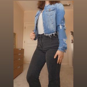 GB Denim Jacket w Rose Gold Detailing